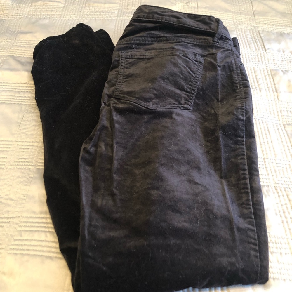 Black velvet old navy rock star super skinny pants